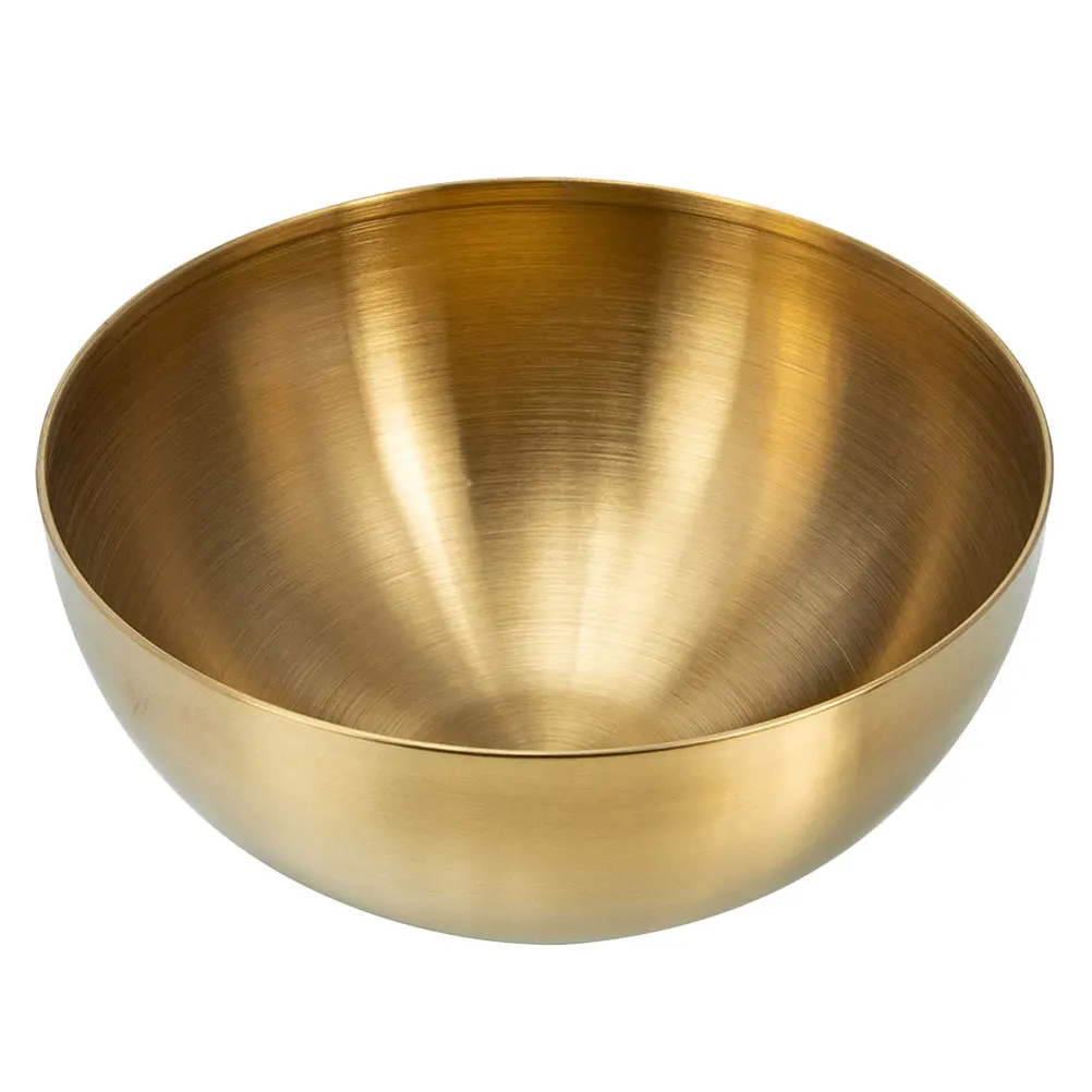 

Salad Container for Lunch Stainless Steel Bowl Golden Kitchen Food Oversized Bowls