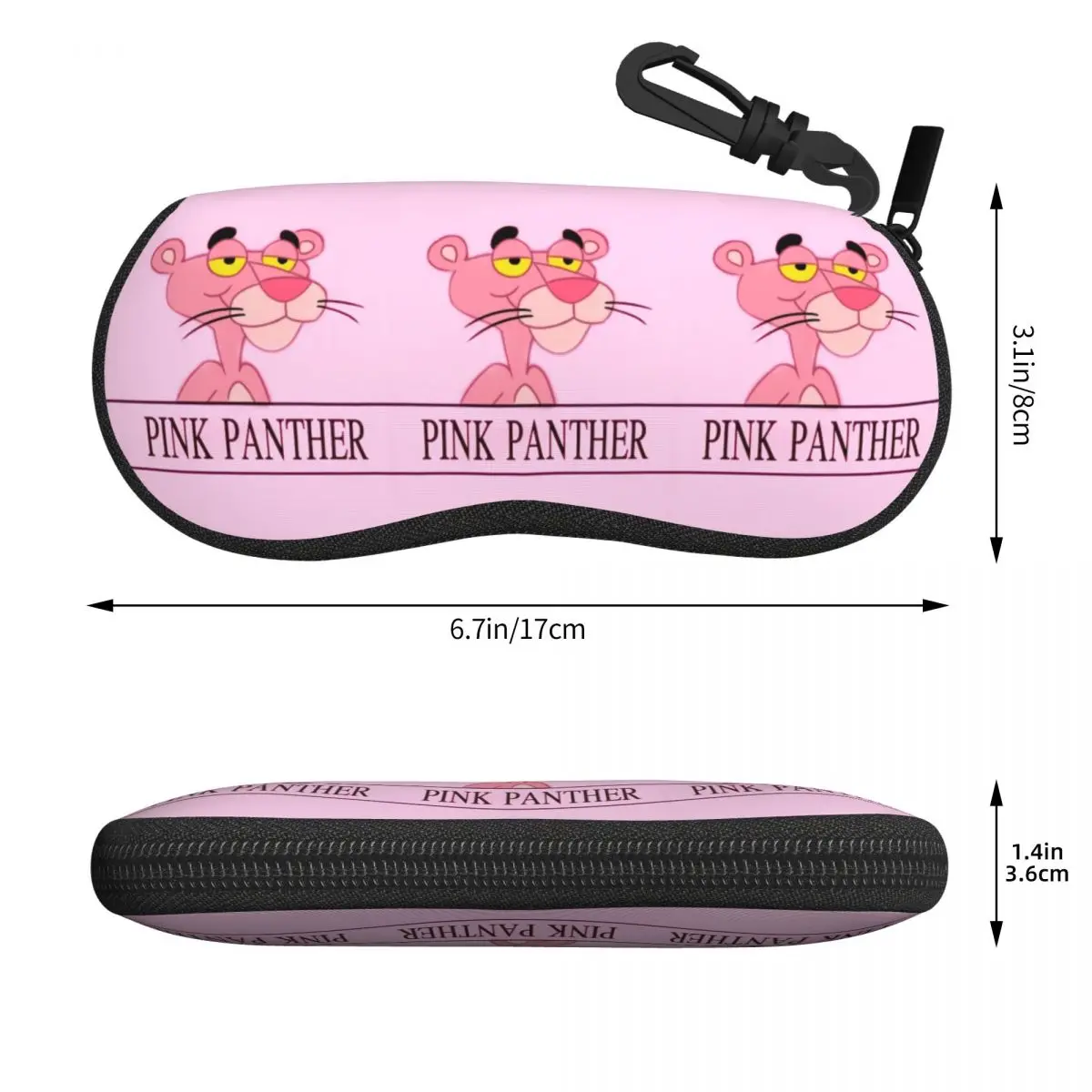 مخصص P-Panthered ليوبارد الكرتون شل النظارات حالة النساء الرجال نظارات الموضة حالة النظارات الشمسية مربع الحقيبة