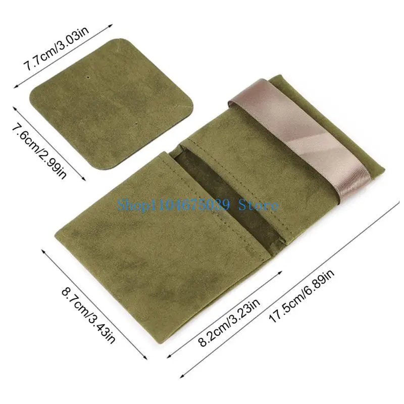 حقيبة مجوهرات مخملية 5asd مثالية لعرض القرط وتنظيم حقيبة تخزين صغيرة للإكسسوارات لأقراط القلادة والمجوهرات #6