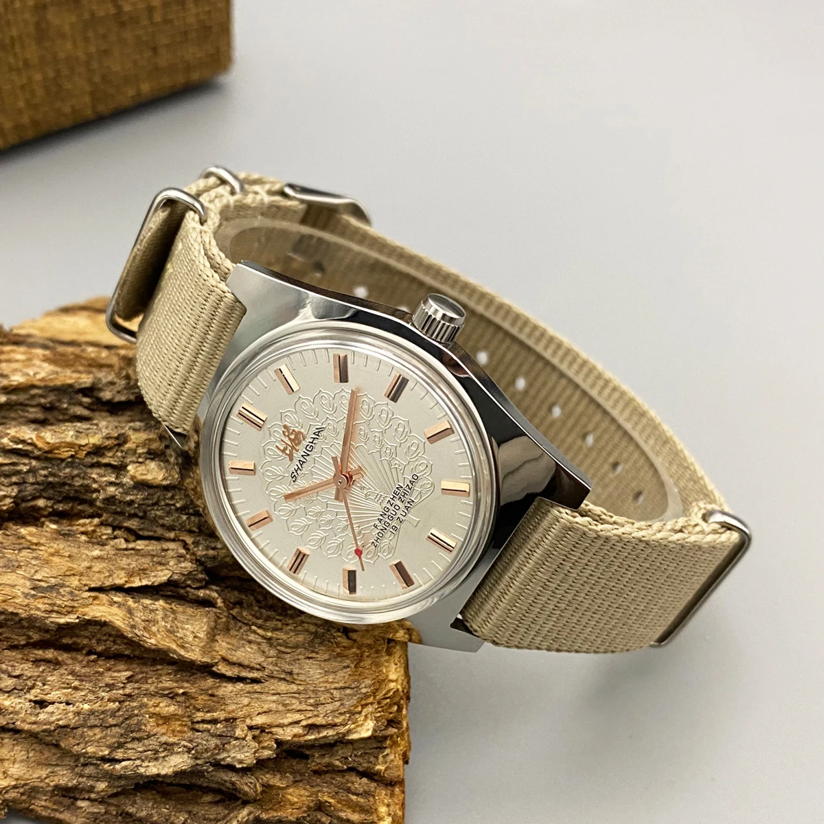 شنغهاي 36MM اليد الرياح الميكانيكية ووتش 7120 للماء باوهاوس تصميم ووتش للرجال بالجملة