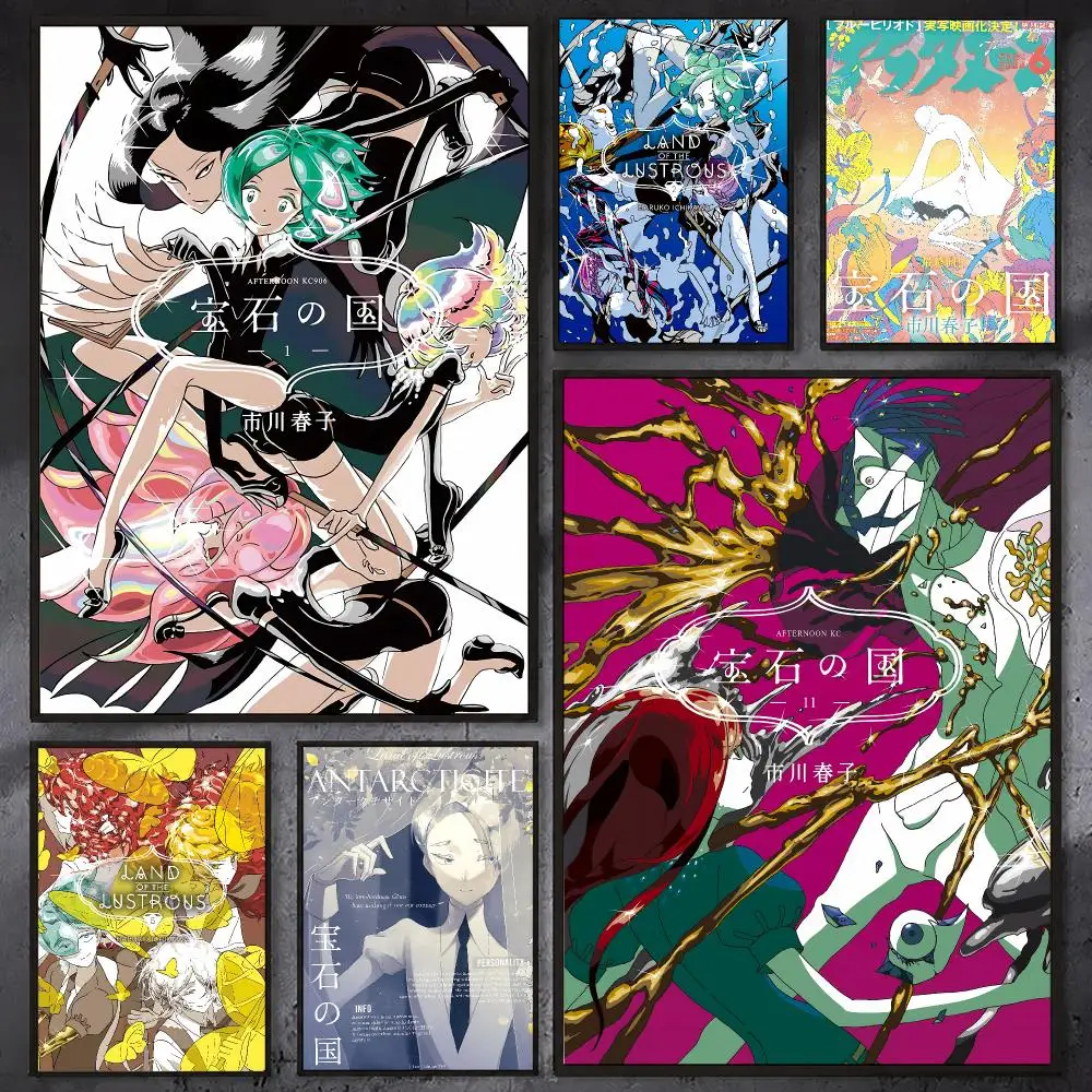 Land Of The L-Lustrous Anime Poster Waterproof Sticky Wall Art Print For Bedroom Living Room Hallway Bar Home Decor
