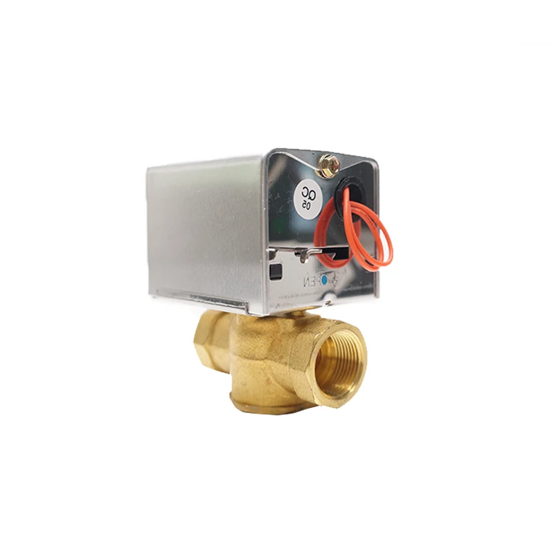 220VAC Electric Zone Valves Motorized Spring Return Ball Valve Actuator Control 2 Way Brass Valve