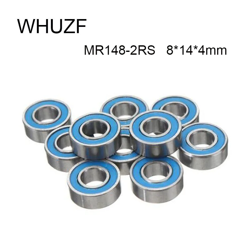 WHUZF MR148RS Bearing ABEC-5 (20/50/100PCS) 8X14X4 mm Miniature MR148 - 2RS RU Ball Bearings Blue Sealed For Axial SCX10 II