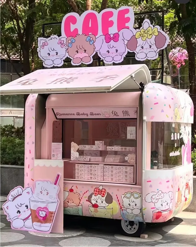 

Modern Design Pasta & Ice Cream Food Truck Mobile Catering Trailer Vendor Cart Outdoor Concession Stand for Hotels