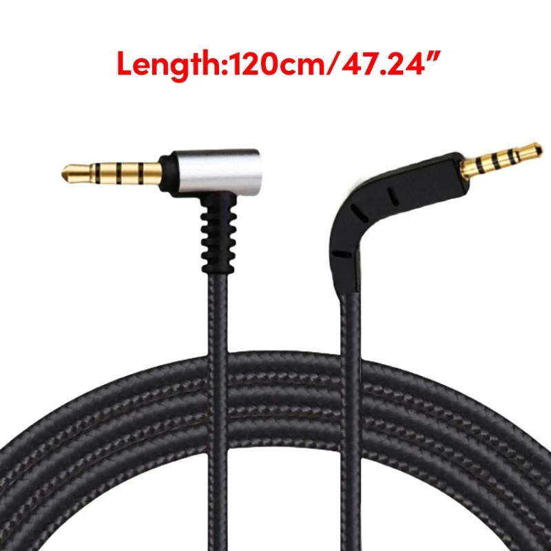 Kabel 120Cm Kabel Pengganti Headphone Headset Gaming Kawat Kepang Nilon