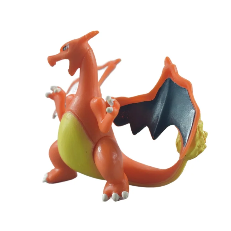 Pokemon Anime Blue Yellow Charizard 8cm  Action Figure Model Collection Toy Gift Flame Dragon Cartoon  Ornaments Gift