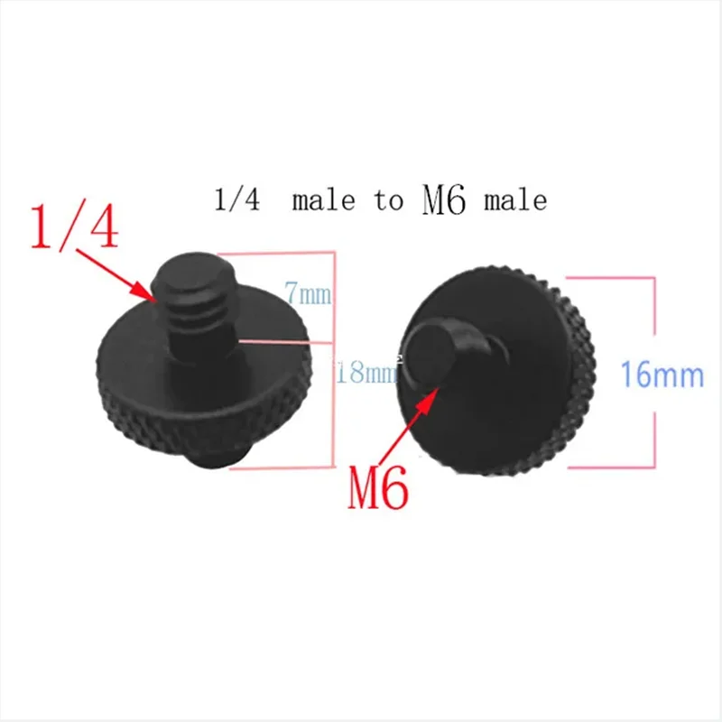 M4 M6 M8 M10 to 1/4  or 3/8 male to male Screw Mount Adapter for camera tripod camera photography accessories