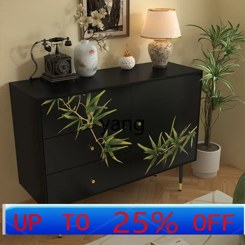 LH new Chinese hand-painted porch cabinet, living room entry wall locker