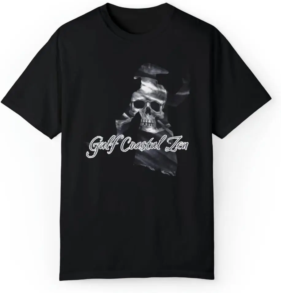 Ghost Pirate Adult Short Sleeve Comfort Colors T-Shirt Black L