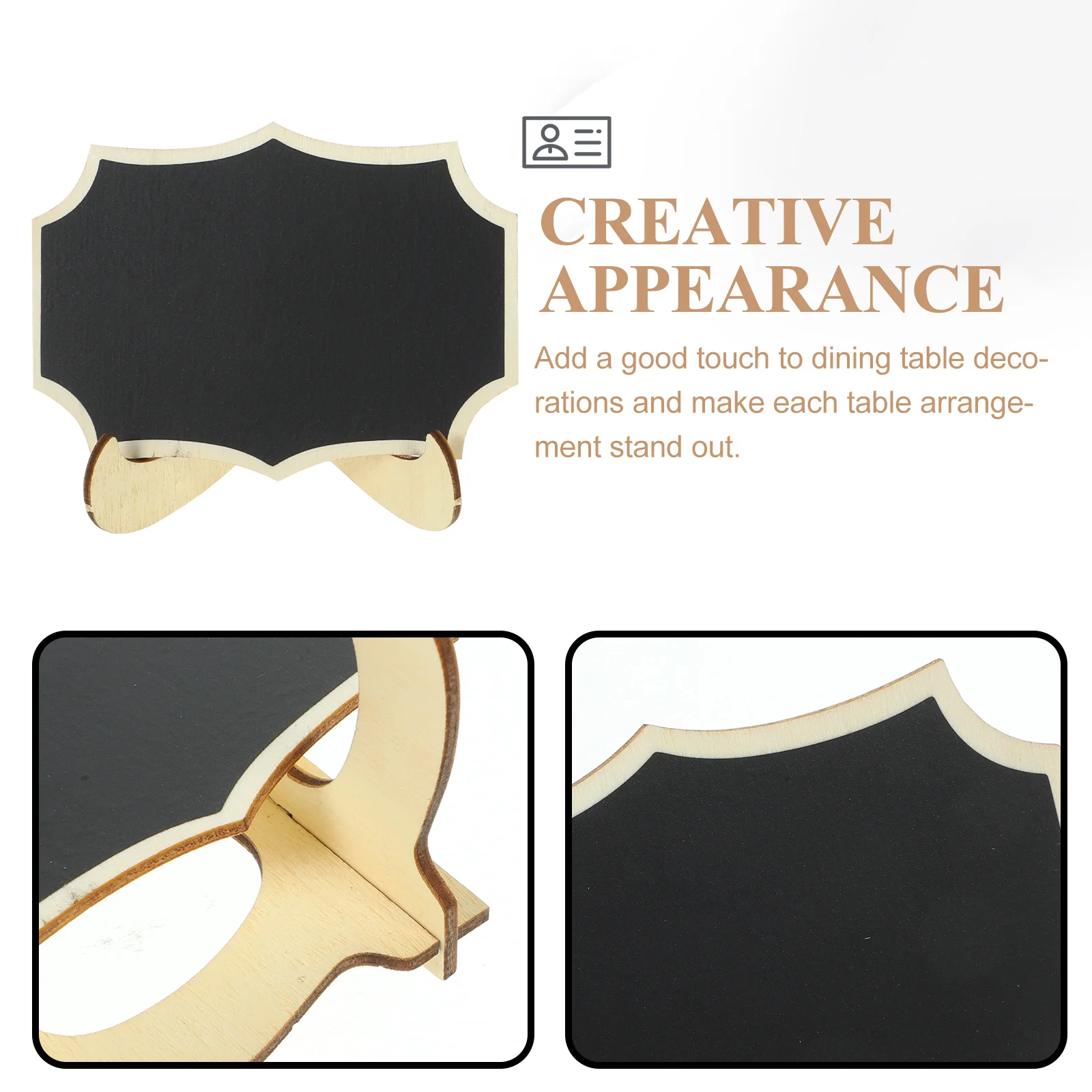 8 Pcs Tabletop Chalkboard Boards Mini Chalkboards Erasable Letter Memo Small Sign Black