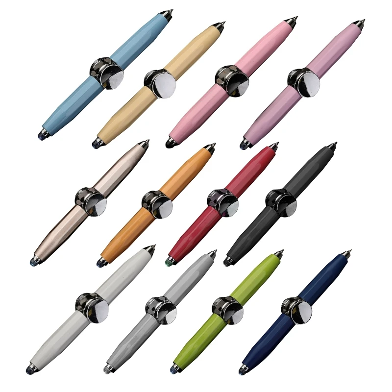 20CB металлическая ручка-Спиннер, шариковая ручка со светодиодом, игрушки для декомпрессии, Детские Подарочные принадлежности для расслабле...