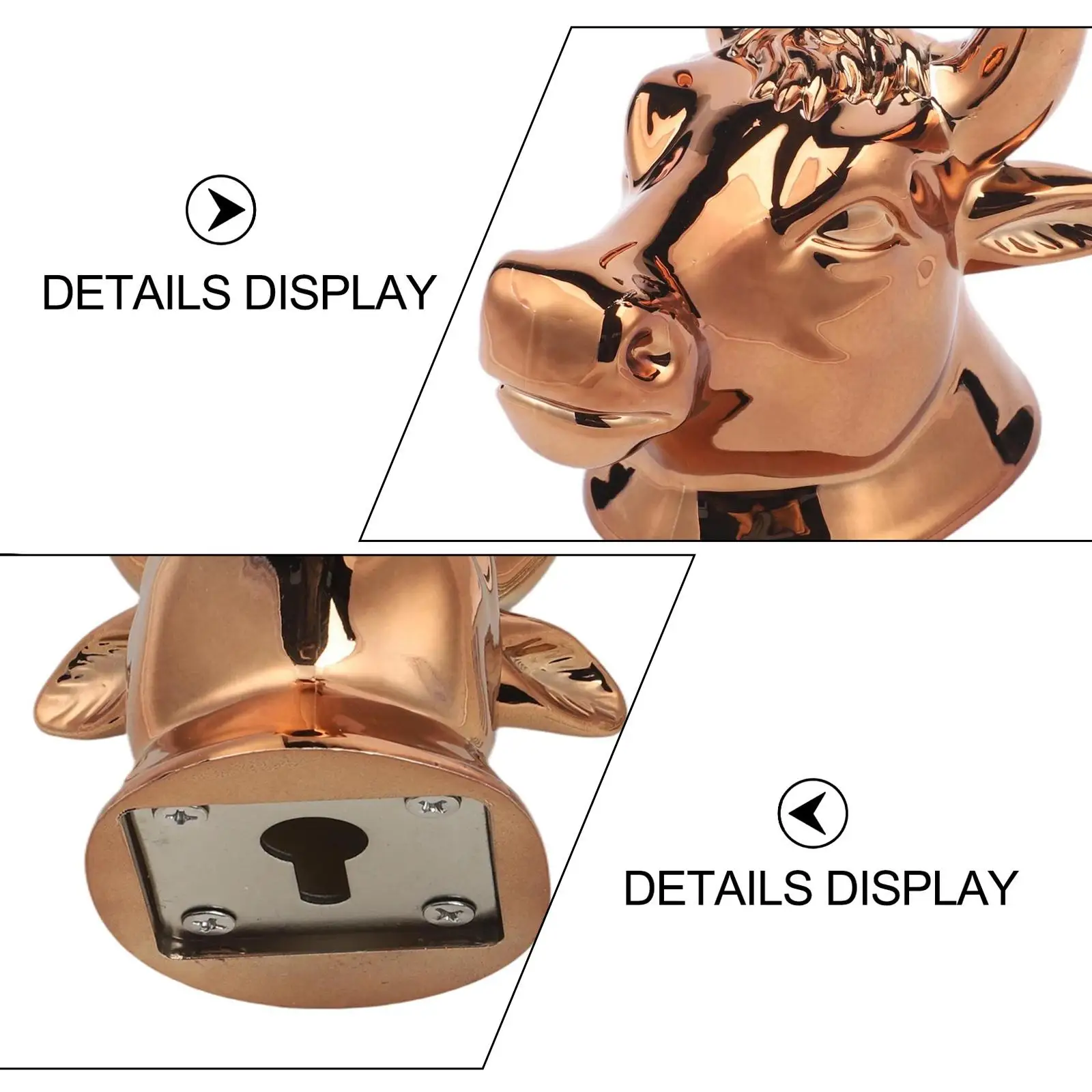 Bull Head Holder Guitar Holder For Wall Display ABS And TPR Scratch Protection Space-saving Design Compact Size