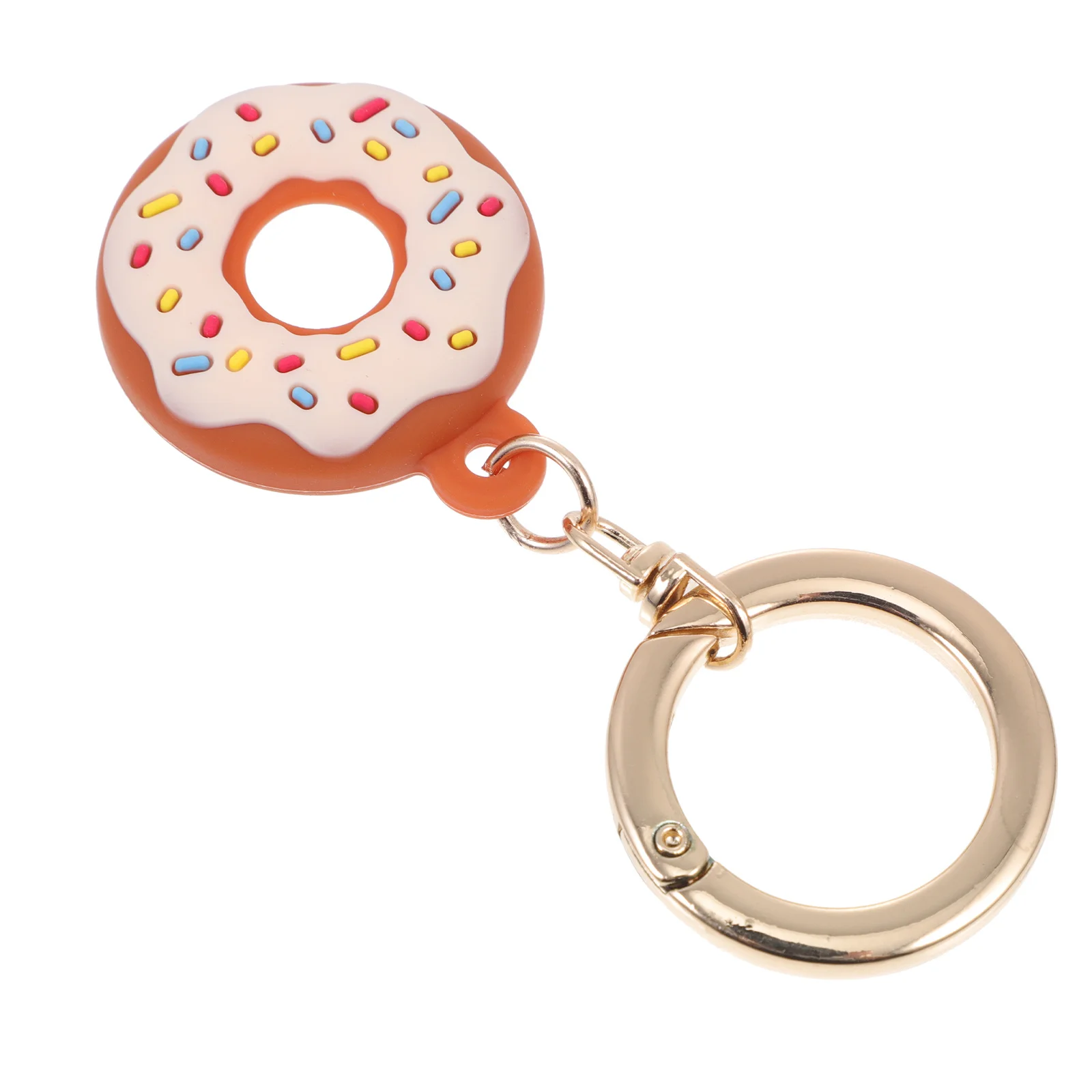 

1pc Smart Tracer Protective Case Beige Lightweight Shockproof Silicone Cover For Key Pendant Sleeve