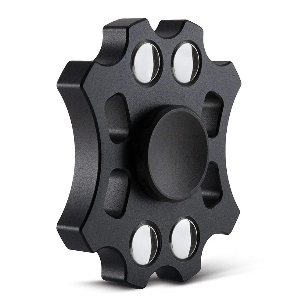 Black Spider Shape Fidget Spinner Metal Fidget Toys Aluminum Alloy Hand Spinner Office Adult Stress Relief Toys Creative Gifts