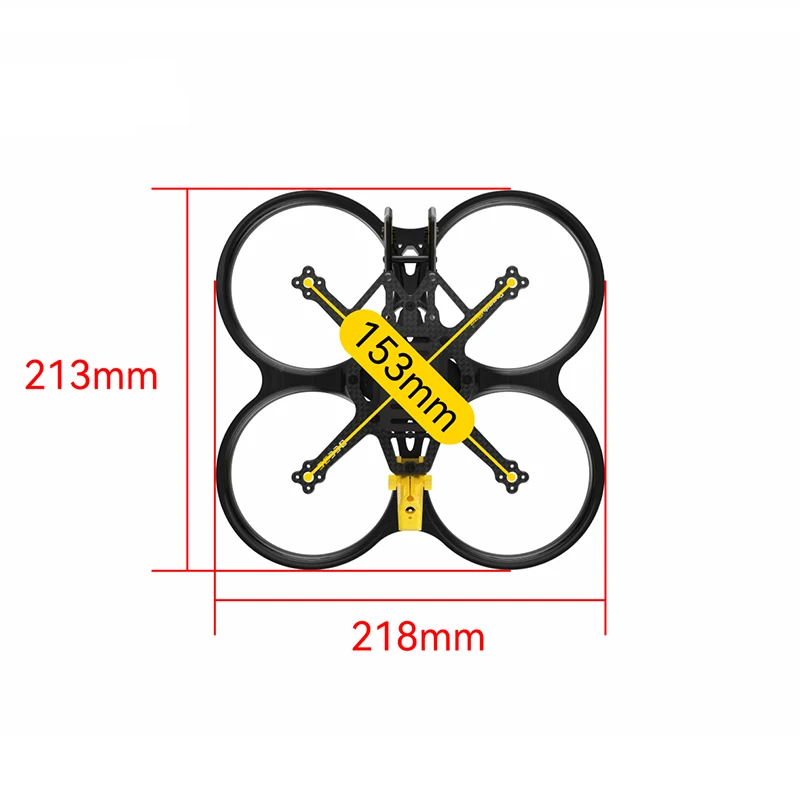 Speedybee Bee35 3.5in Frame KIT 153mm wheelbase with Heat Dissipation Aluminum Parts for FPV Freestyle Cinehoop Drones