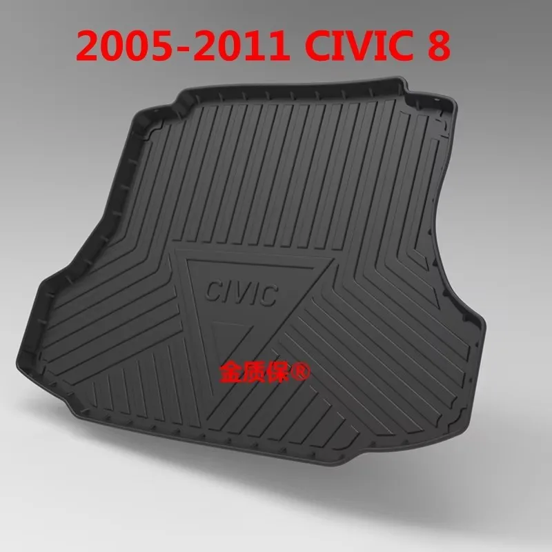 

Использование для 2005-2011 8th Honda Civic автомобильный ковер Civic автомобильный коврик в багажник Полный комплект отделки подходит для Civic 8, водонепроницаемый напольный коврик