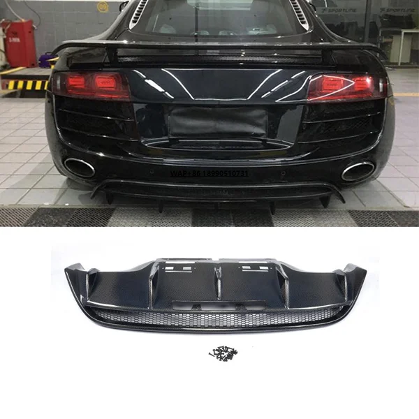 

R8 Carbon Fiber Splitter Rear Lip Diffuser Fits for R8 2010-2015