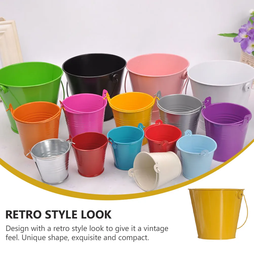 

Vintage Flower Pot Retro Flower Bucket Dried Flower Bucket Dried Flower Container Desktop Decoration