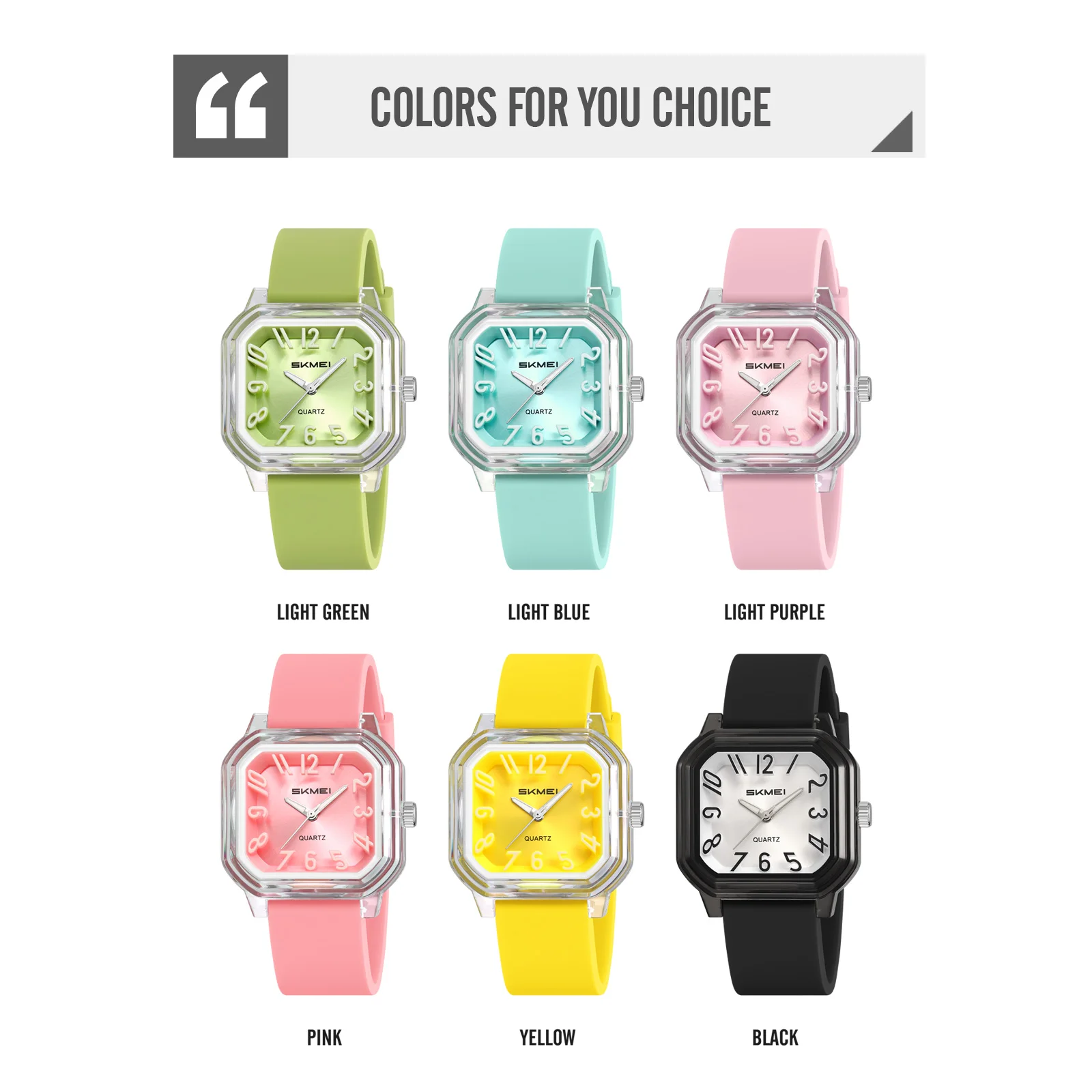 SKMEI 2484 مقاوم للماء ساعة الترفيه الساعات الشباب فتاة الرقمية ساحة حركة الكوارتز مؤشر ساعات المعصم للنساء الطلاب #5