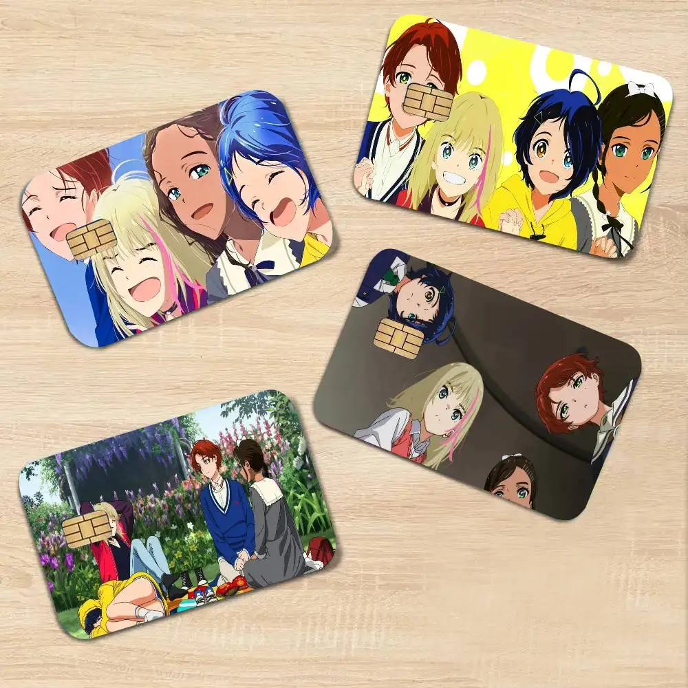 Animation Wonder Egg Priority Credit Card Sticker Waterproof PVC Skin Cover For Debit Bank Card, Removable Card Decal Wrap