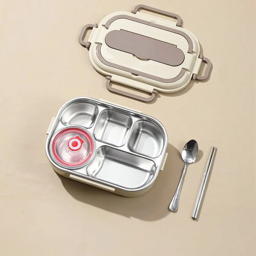 Large Stainless Steel Lunch Box Insulated Bento Case Compartment Food Storage Container For School Work Office Lunch