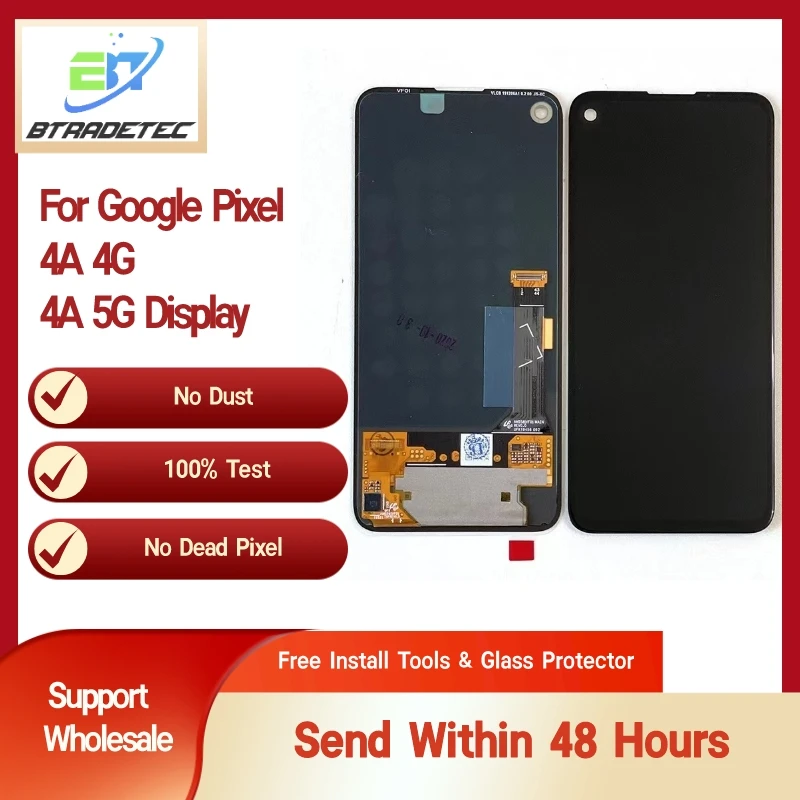 

Original Super AMOLED Screen For Google Pixel 4A Lcd Display Touch Digitizer Assembly For Google Pixel 4A5G Pantallas