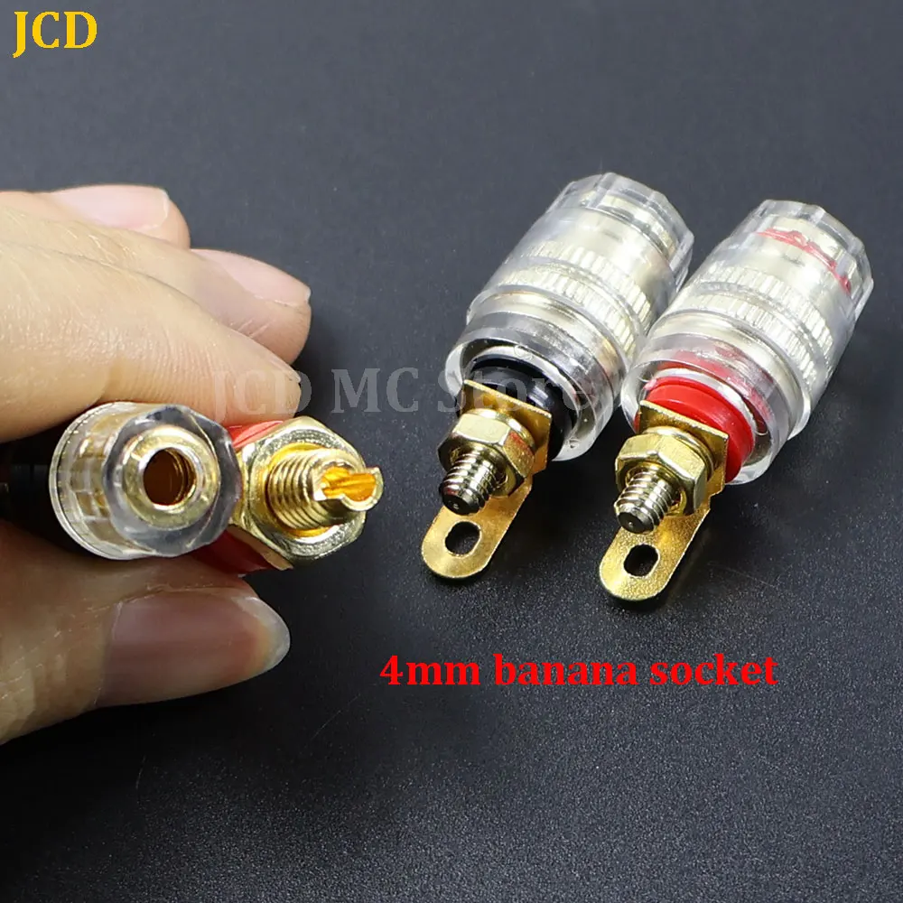 2/6/10PCS 4MM Banana Terminal Connector Binding Post 4mm Banana Plug Socket Low Frequency Amplifier Connector for Loudspeakers