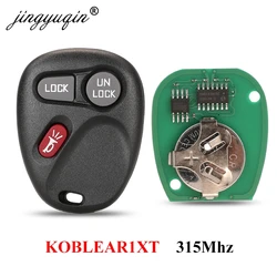 Jingyuqin kobstudent 1xt telecomando senza chiave per Chevrolet Silverado peribano S10 Tahoe Fit GMC Yukon Sierra 315Mhz 3 pulsanti portachiavi auto