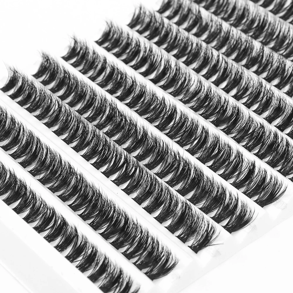 

10 Rows Natural Manga False Eyelashes for Cool Girls Single Cluster Self-grafting Fake Eyelash Simulation Lashes DIY Extension