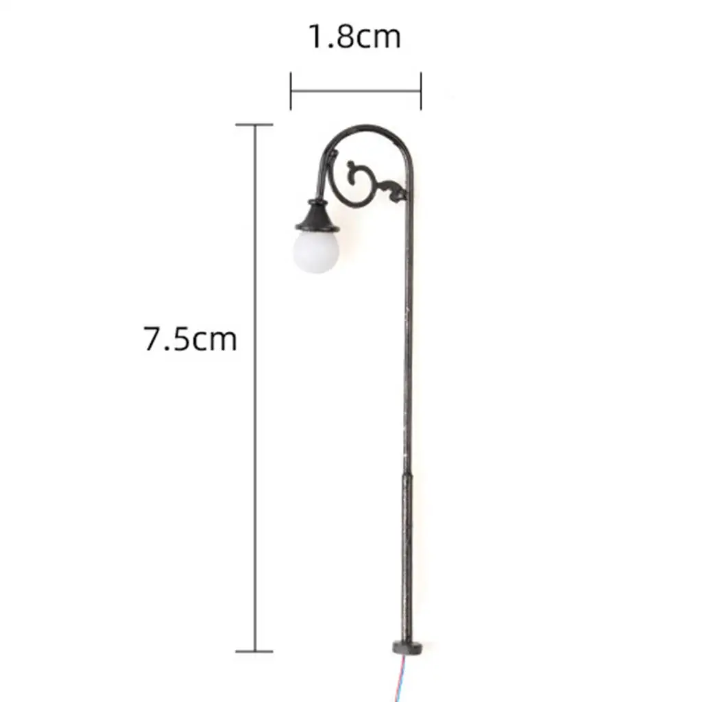 

2x1/87 HO Scale Street Lights Train Scenery Micro Landscape Architecture Model style 3