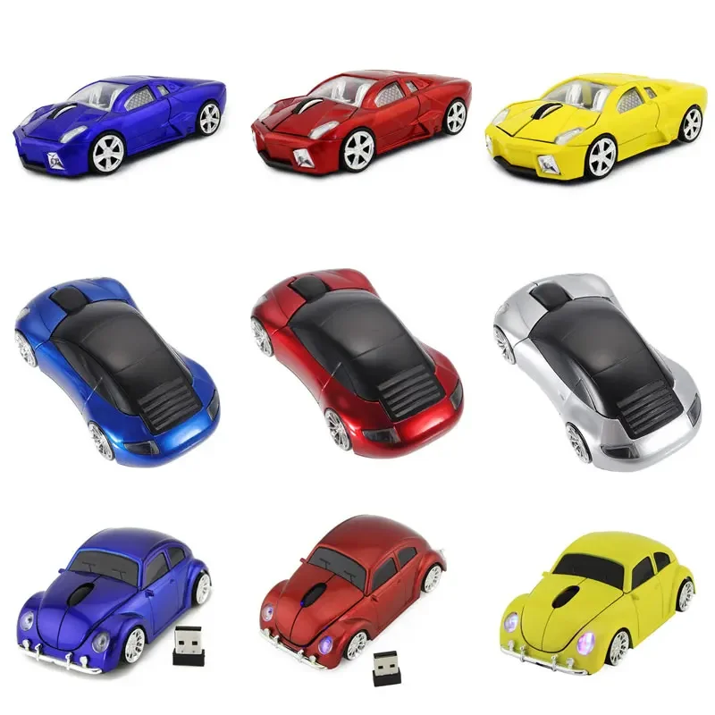 2.4G Wireless Car Mouse Lamborghini/Beetle/Porsche/Ferrari Race Car Shaped Mouse Optical Mouse for PC Desktop Laptop