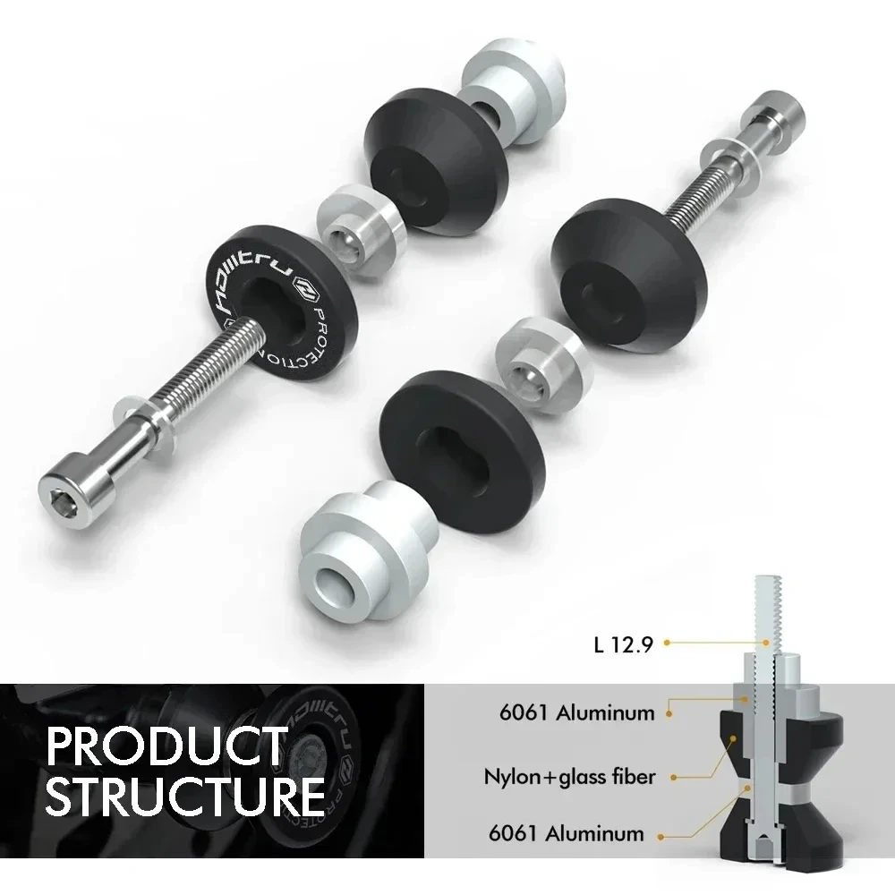 لسوزوكي فولت ستروم 1000 GTA 2018-2019 فولت ستروم 1000 2014-2019 دراجة نارية العجلات الخلفية Swingarm بكرات المنزلق حامل رفع المسمار