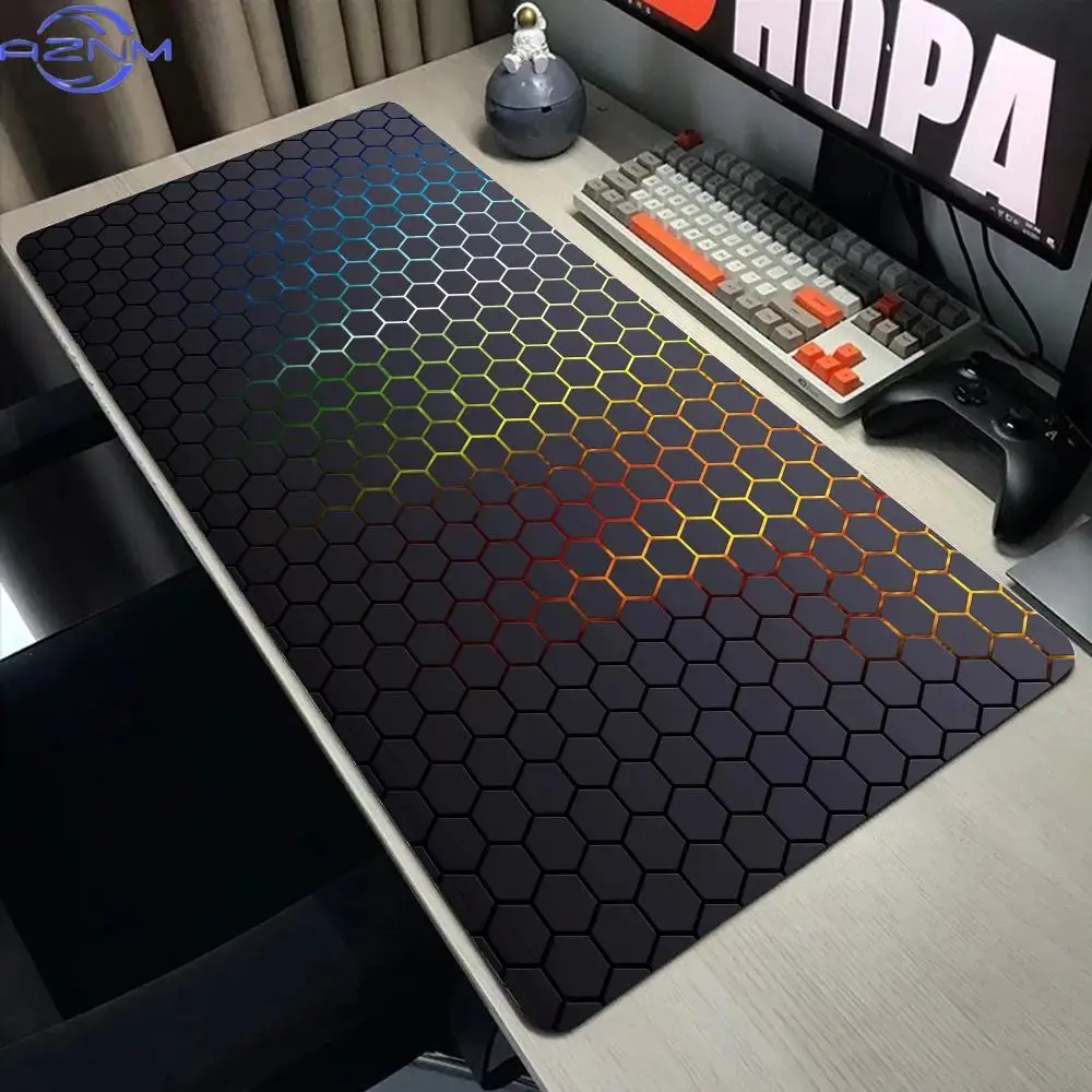 hexagon Mouse Pad Large Computer Office Game Table Mats XXL Rubber Anti-slip Gaming Keyboard Mousepads Long Desk Pads