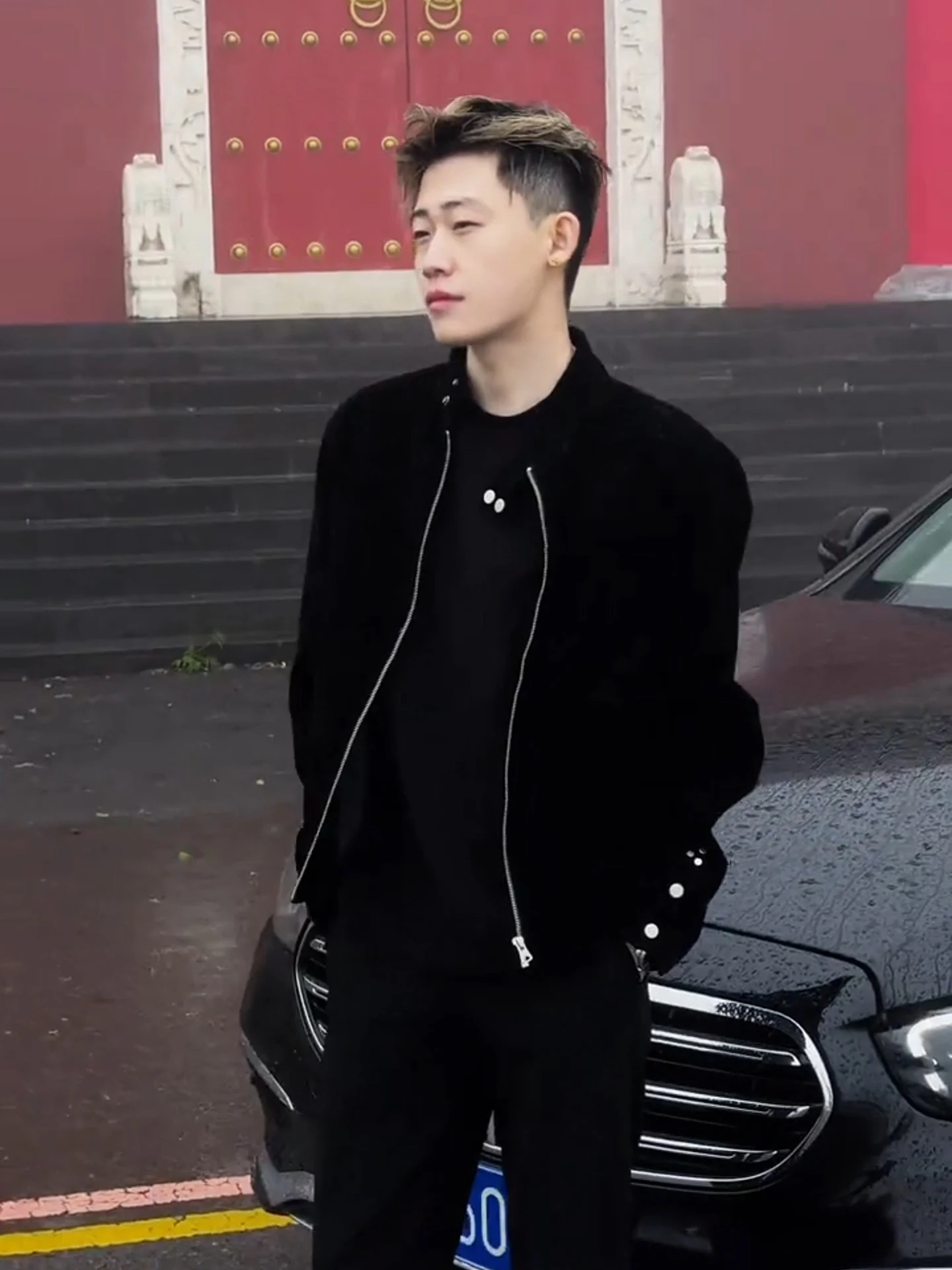 

Мужская высококачественная замшевая бейсбольная куртка-бомбер American Sport Black Jacket с воротником-стойкой для молодежи и подростков