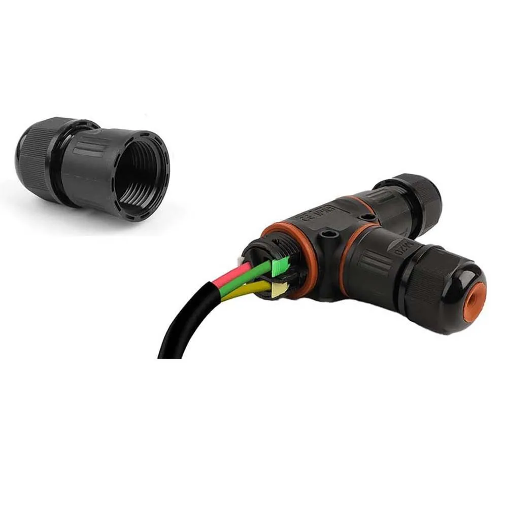 3 Core Cable Connector Waterproof Cable Connectors ABS And PVC Clamping Design Copper Core Conductors Electrical Conductivity