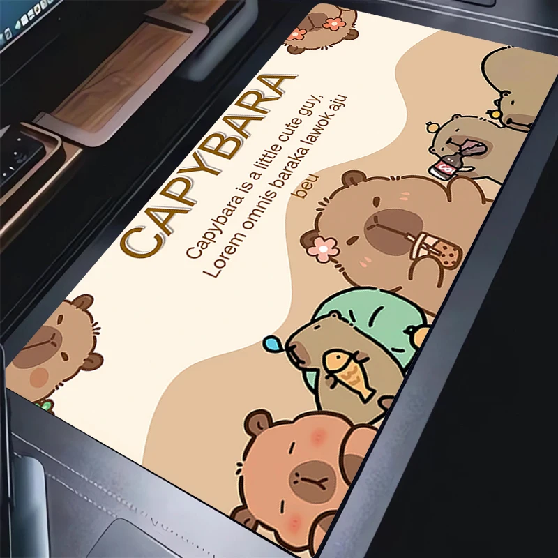 Capybara Mouse pad Kawaii desk pad non-slip large keyboard pad computer desk pad and coaster for gamers PC carpet Anime Mousepad