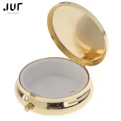 1PCS Medicine Organizer Portable Metal Pill Box Makeup Storage Container Folding Pill Case Metal Pill Cutter