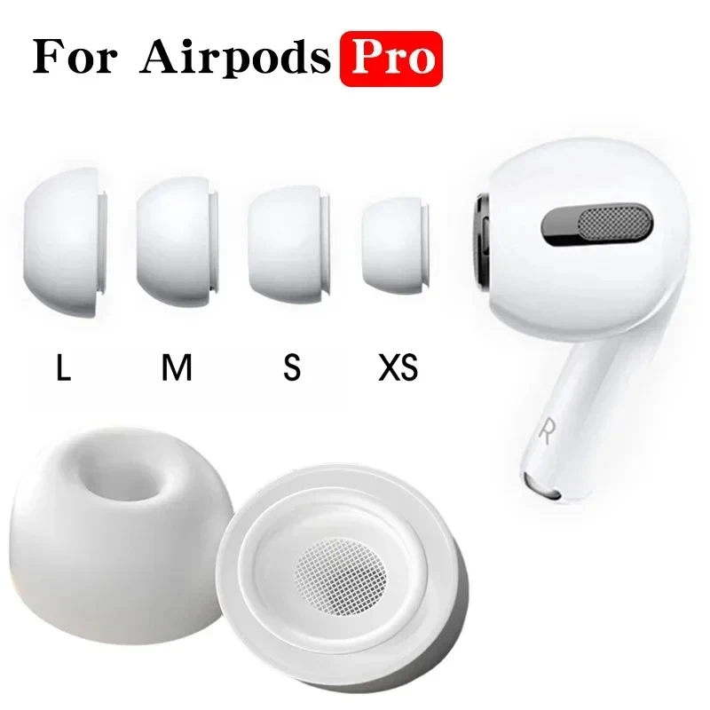 1–4 Paar weiche Silikon-Ohrstöpsel für Airpods Pro 1. und 2. Generation, schützende Ohrhörer-Abdeckung, Geräuschreduzierungsloch, Ohrpolster Pro 2