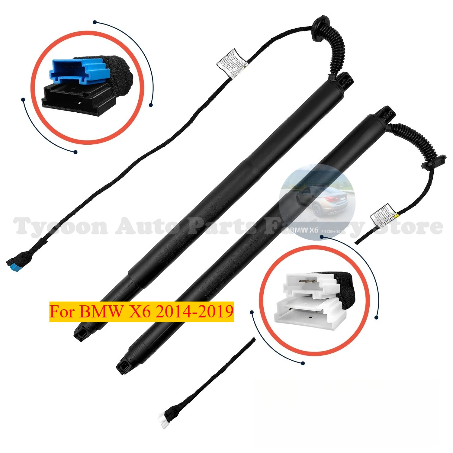 

Electric Tailgate Strut Actuators Set For BMW X6 2014-2019 Left Right 51247434043 51247434044