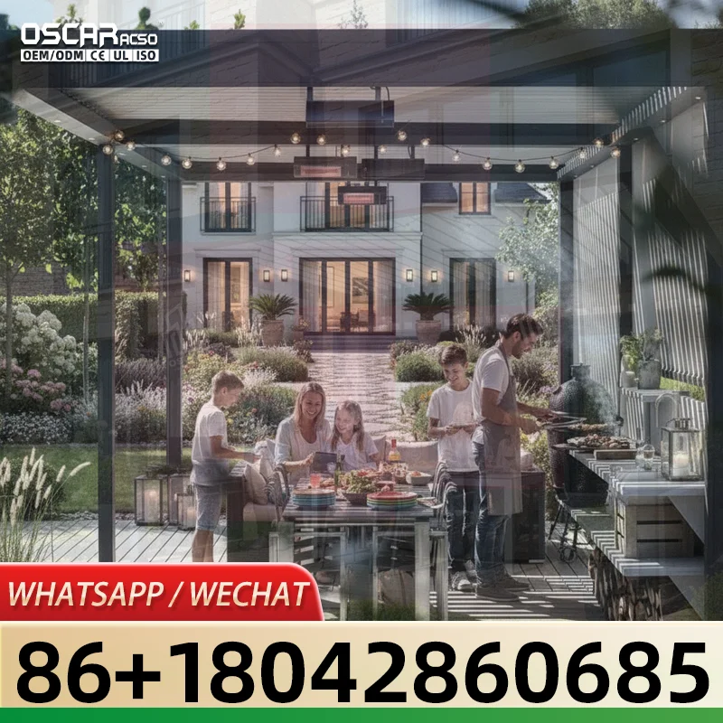 Motorized Louvre Roof Gazebo Electric Louver Canopy Kits Shades Patio Pergolas for Sale  pergola