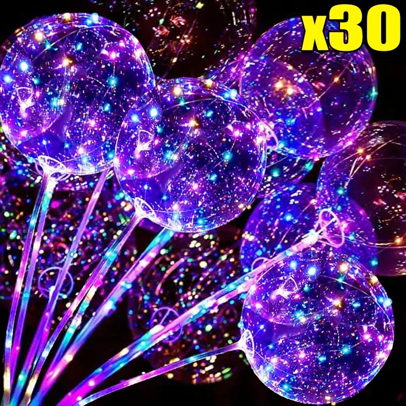 30/1PC Transparent Bobo Balloons PVC Helium Inflatable Balls Birthday Party Balloon Wedding New Year Decorations Bubble Globle