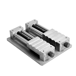 マルチステーションcnc jigフラットトングねじ精密並列ジョー平文複数ステップqgg for CNCルーターフライス盤