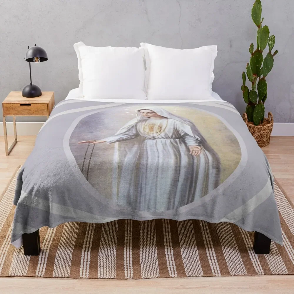 Immaculate Heart of Mary, Virgin Mary, Mother of God Throw Blanket sofa bed Thermals For Travel anime Blankets