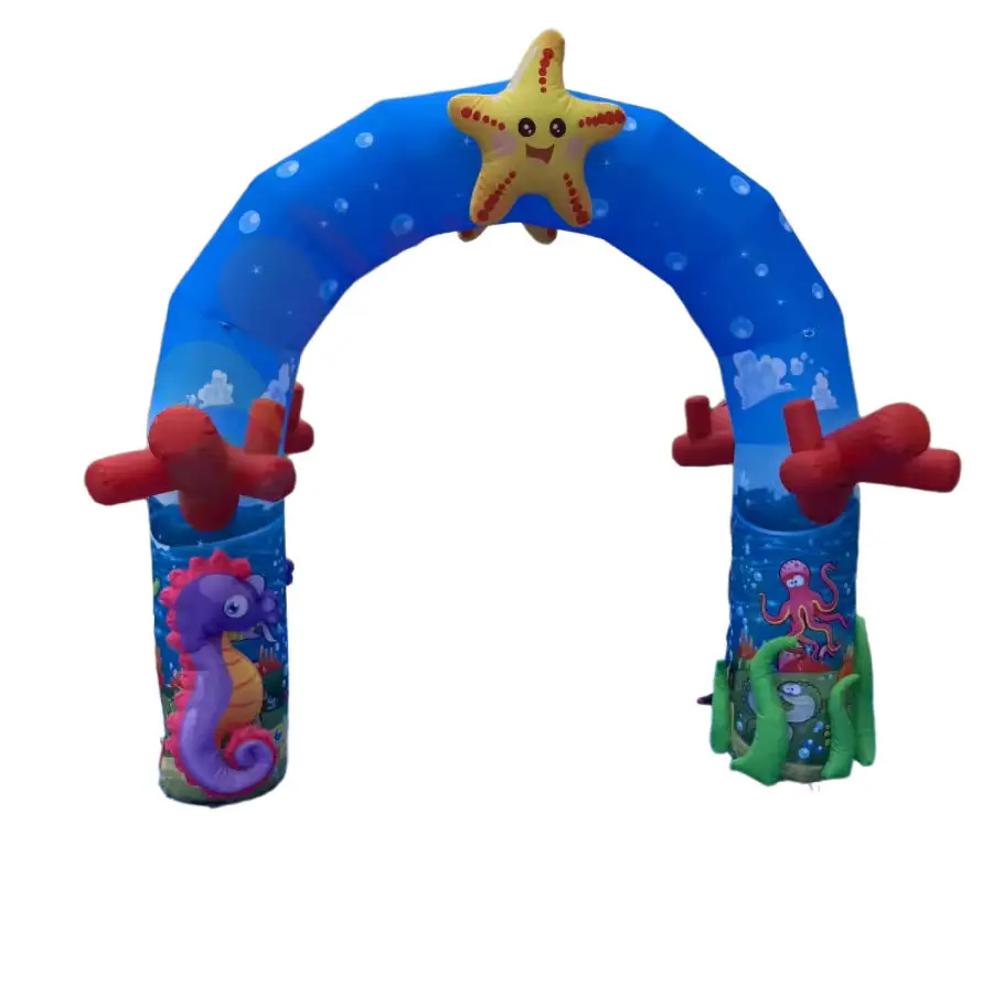3x3m decoração de aquário inflável golfinho arco inflável oceano animal arco explodir entrada