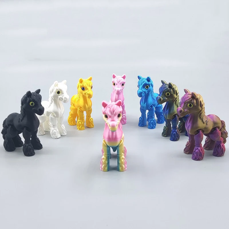 3D Horse Ariculated Crystal Horse 3D Printed Horse Flexible  Toy For Festival Home Decoration Executive Desk Decorations - Image 3
