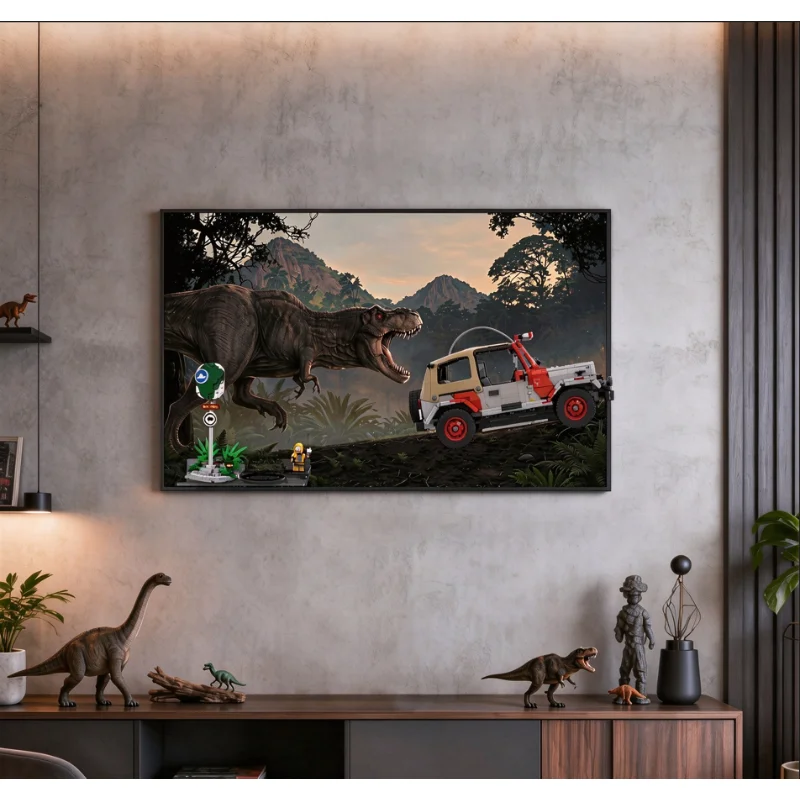 Display Wall Frame for Lego 77984 Building Blocks Model, Display Wall Mount Display Frame for 77984 Model Display Picture Frame