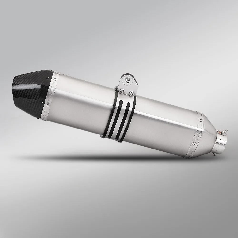 Suitable for S119 motorcycle stainless steel mountain bike exhaust tailpipe interface diameter 51mm tailpipe muffler
