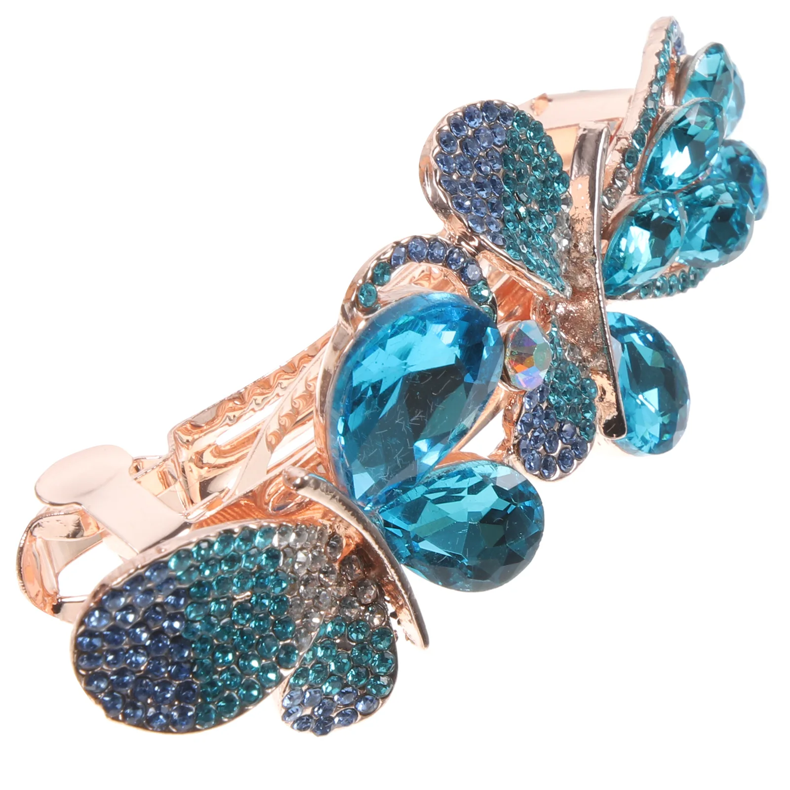 

Rhinestone Hair Clips Bow Decorative Women Wedding Bridal Accessories Metal Small Spring Hair Clip Party Banquet Wear
