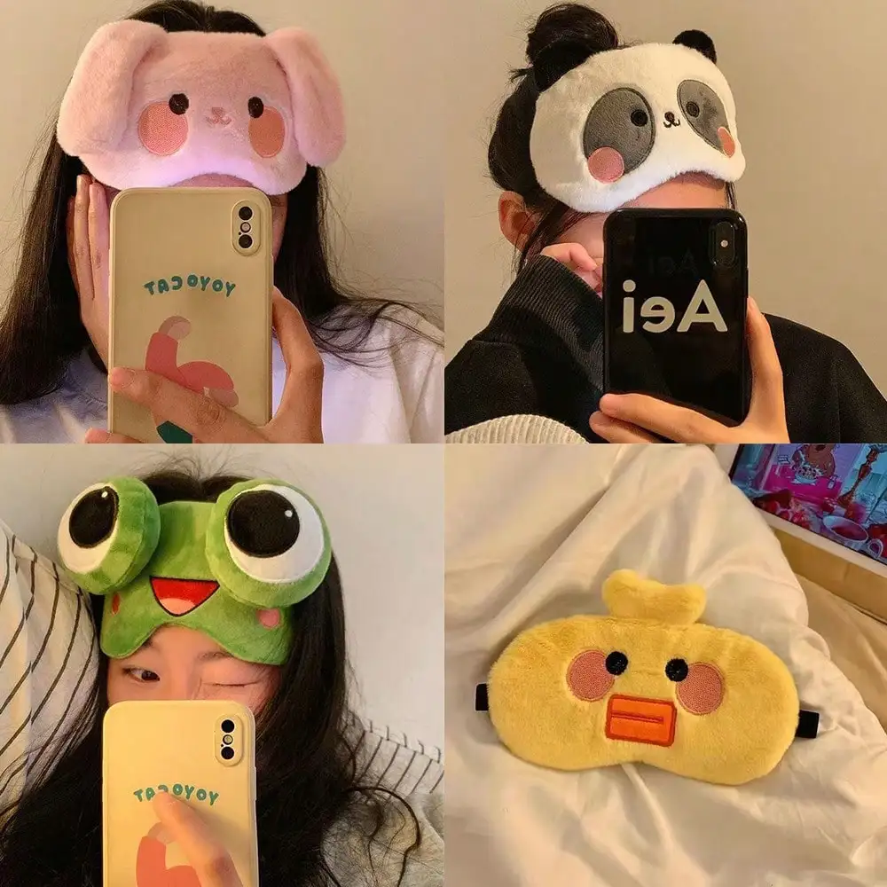 

1pc Cute Cartoon Eye Mask, Sleep Mask, Pig, Frog, Panda Cartoon Funny Cute Unisex Sleep Mask, Travel Essential, Cruise Essential, Holiday Essential