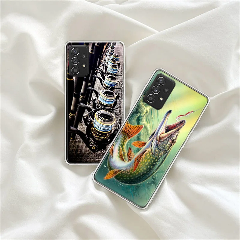 Recreational activities Carp Fishing Fish Phone Case For Samsung A01 A02S A03 A03S A04 A04S A55 A35 A25 A15 Galaxy A05S S8 J8 J